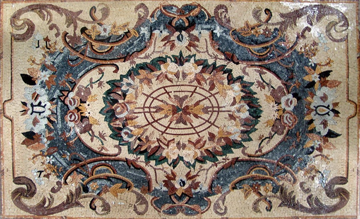 Flowery Rug Marble Mosaic