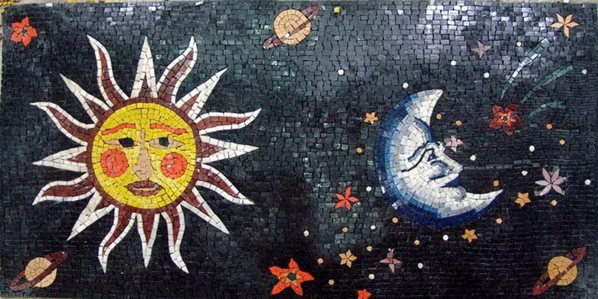 Mosaic Artwork - Cosmic Scene