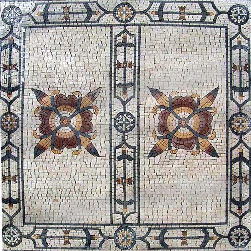 Double Floral Mosaic Panel - Clara
