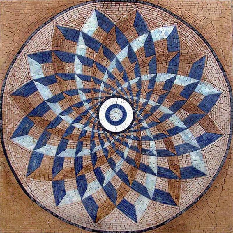 Geometric Blossom Mosaic Square - Ashi