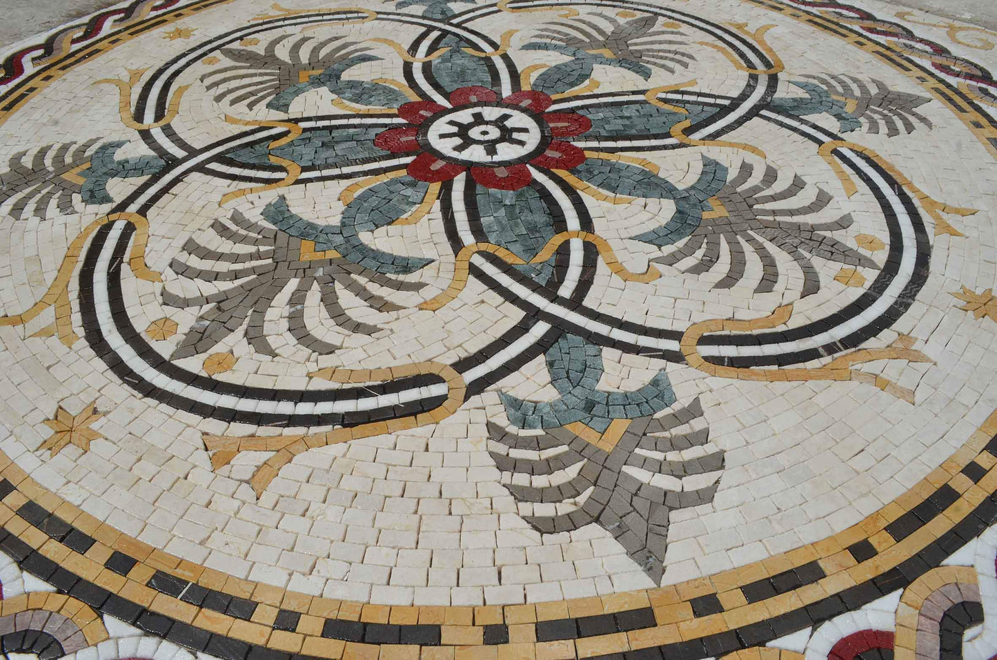 Roman Floral Mosaic Square - Noa II