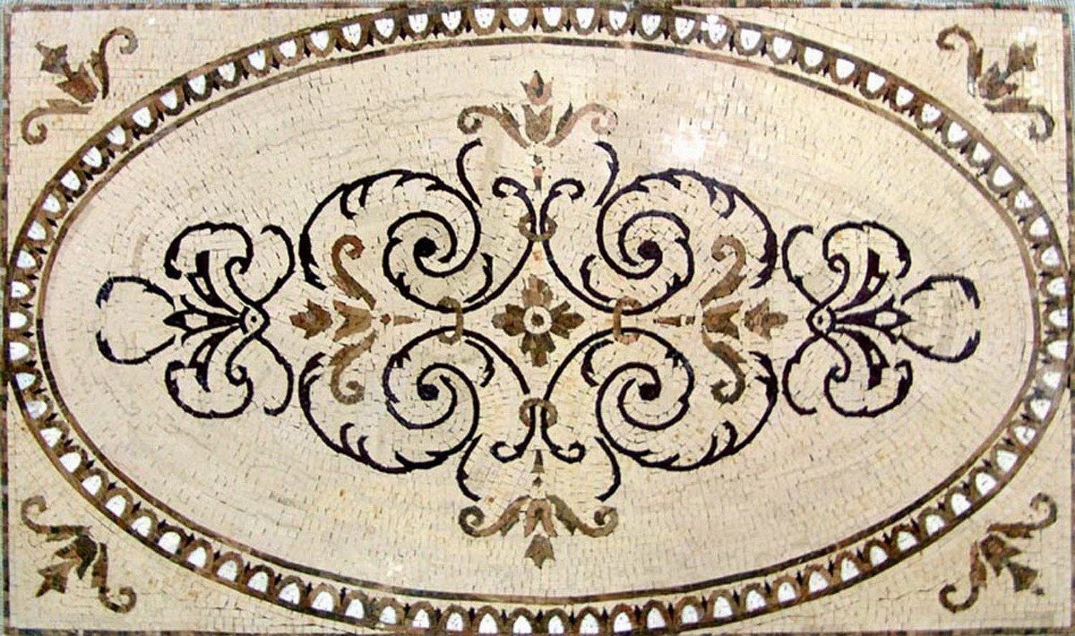 Arabesque Marble Rug Mosaic - Selma