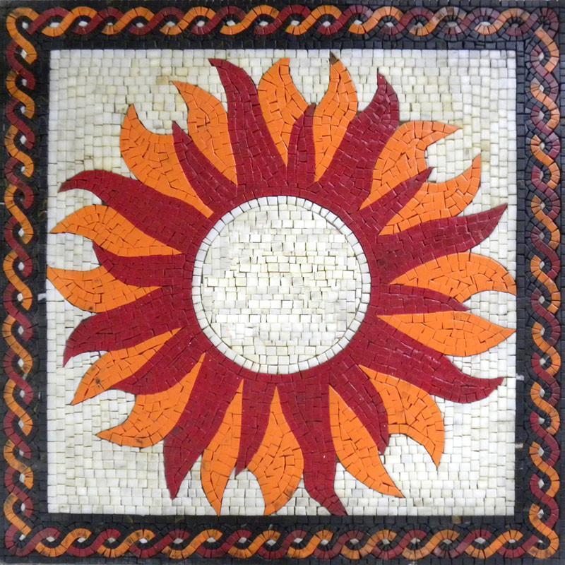 Geometric Sun Mosaic - Solara