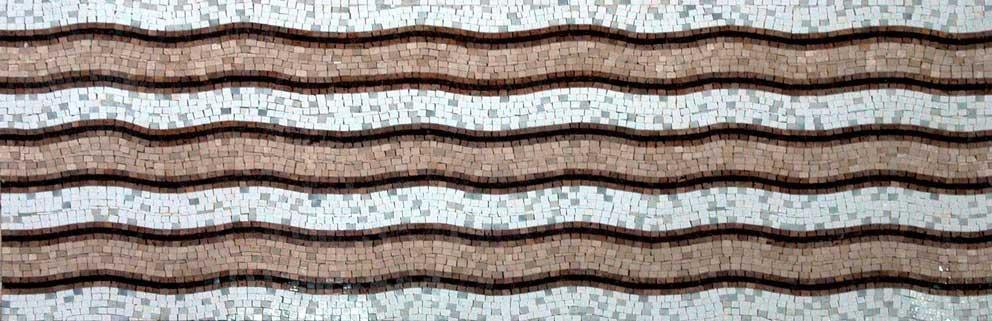 Tribal Wave Pattern Mosaic Marble art