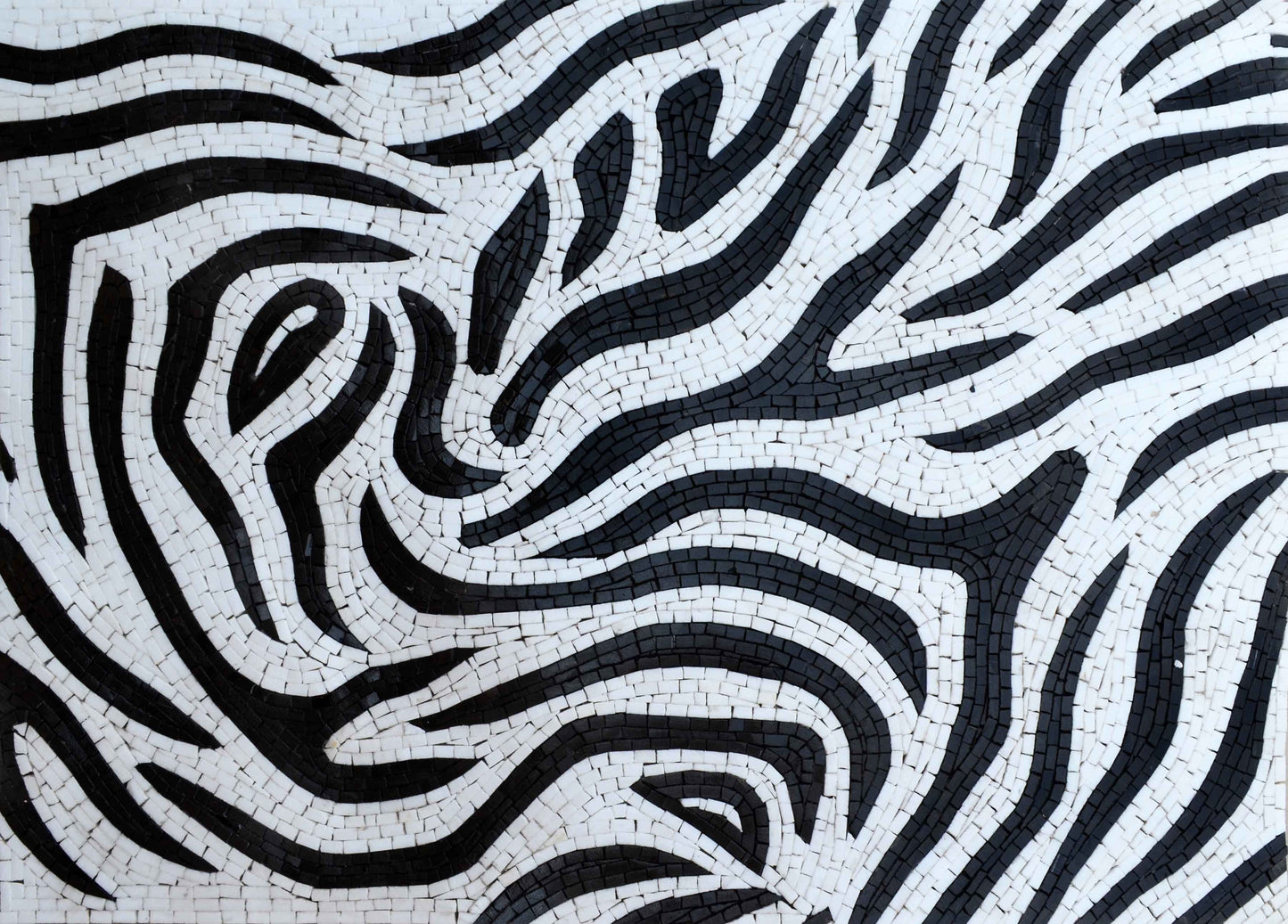 Abstract Mosaic Art - Zebra Pattern