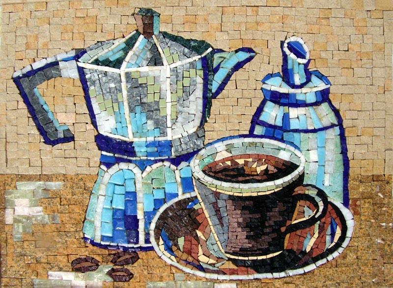 Mosaic Designs- Blue Bollitore