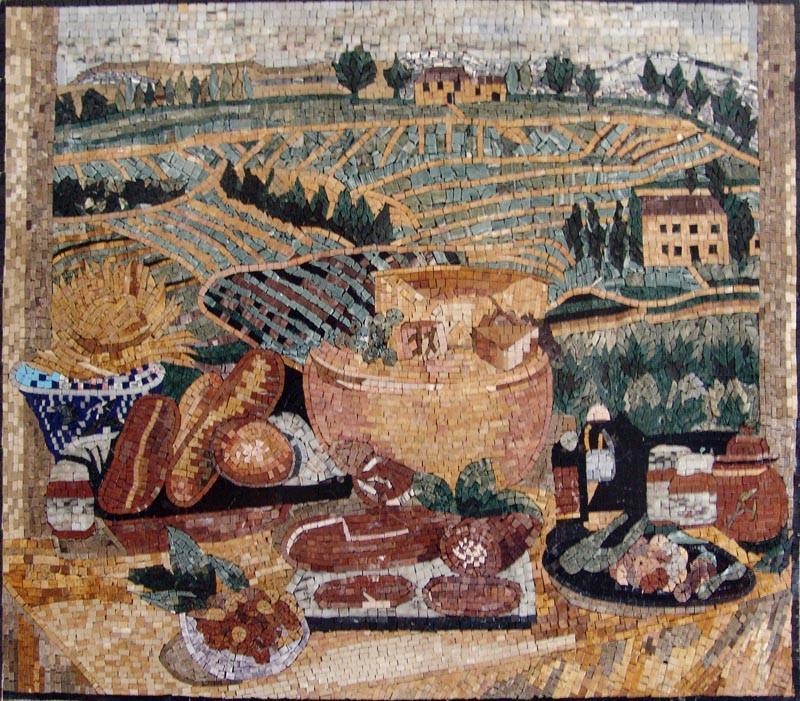Mosaic Kitchen Backsplash - Wheet Scene