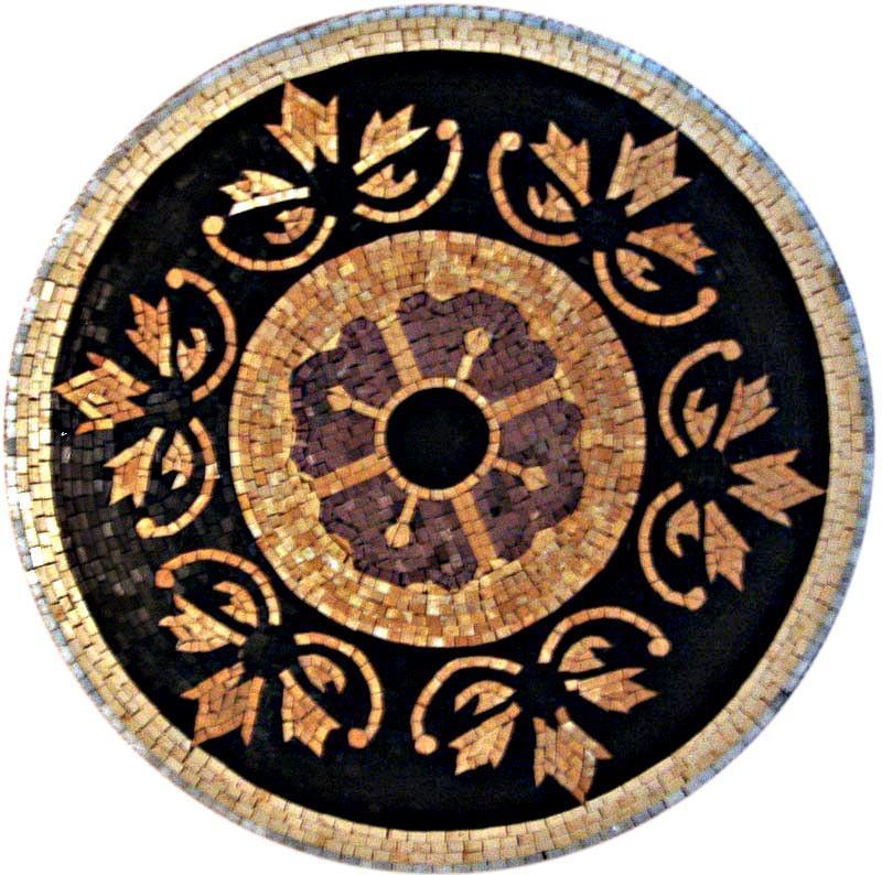 Black and Gold Medallion Mosaic