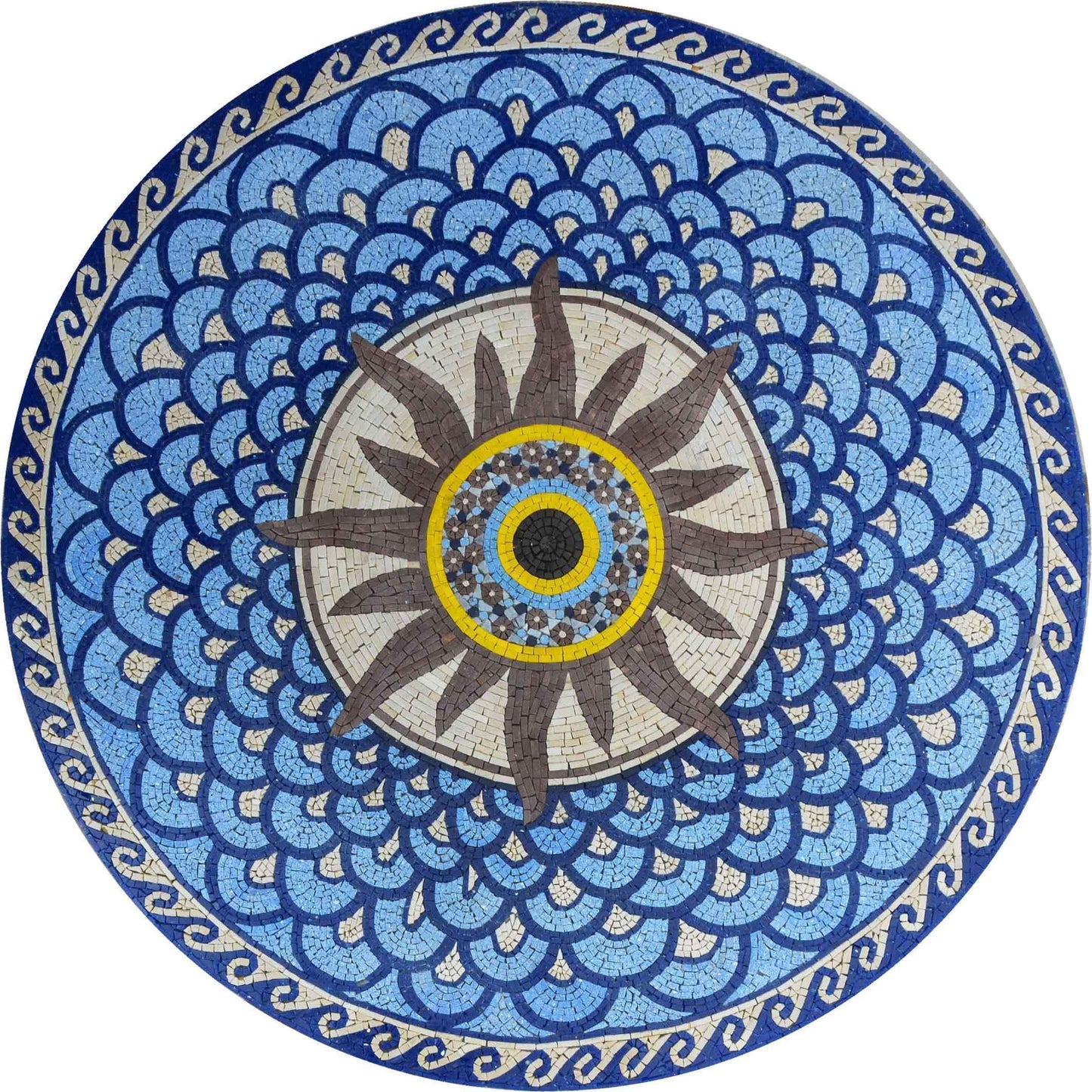 Mosaic Medallion - Sunshine Blues