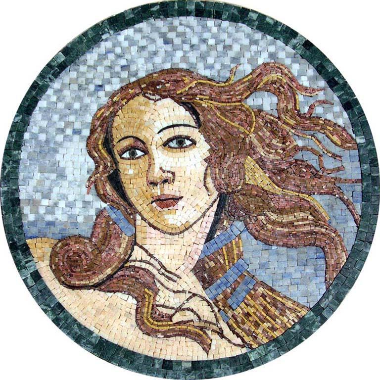 Goddes Of Love and Beauty - Mosaic Medallion