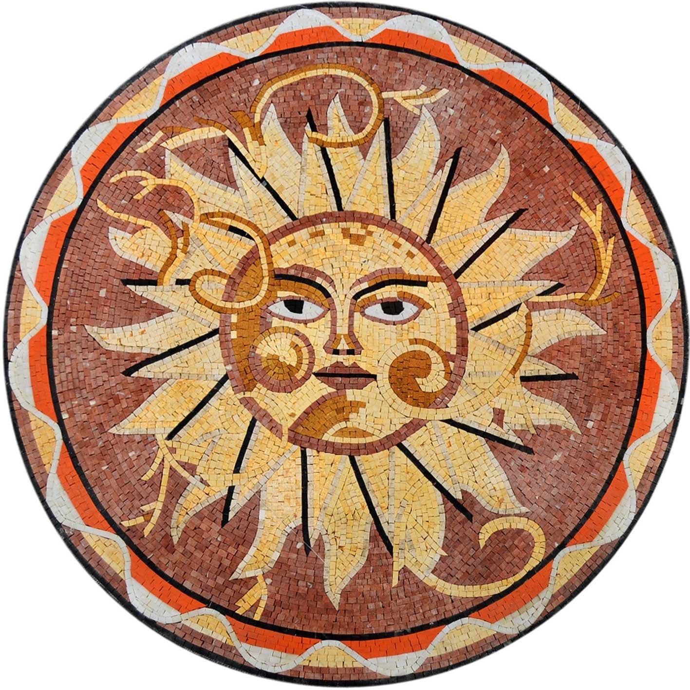 Sun Mosaic Rondure - Agate