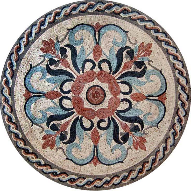Floral Marble Mosaic - Jacinth IV