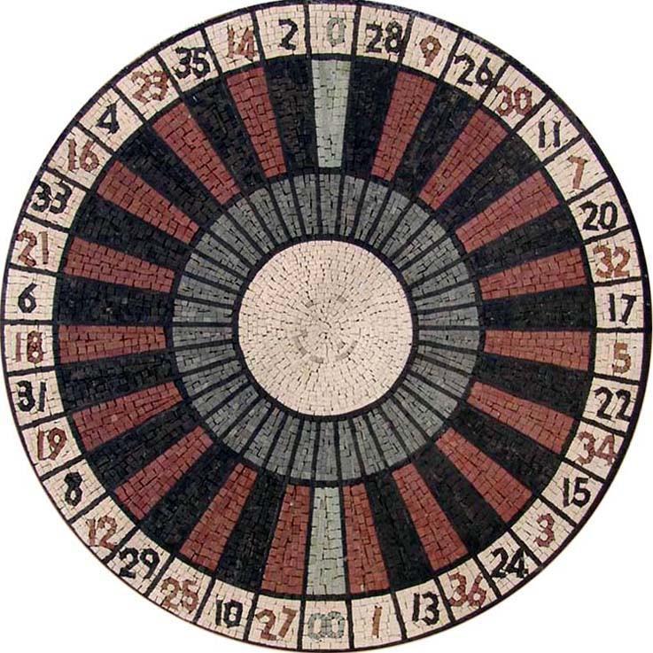 Roulette Mosaic Tile Patterns- The Gambler