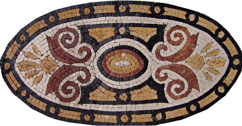 Oval Geometric Mosaic - Izmir