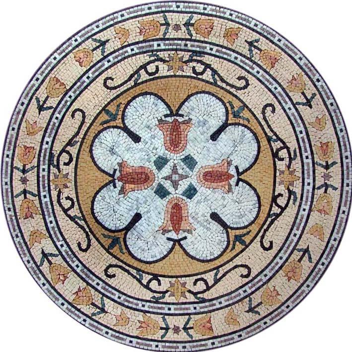 Circular Flower Mosaic - Gianna