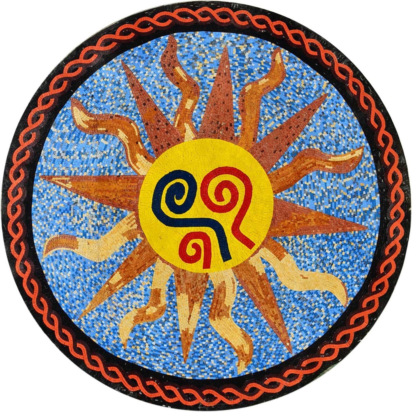 Abstract Sun Mosaic Art Tile Decor - Jax