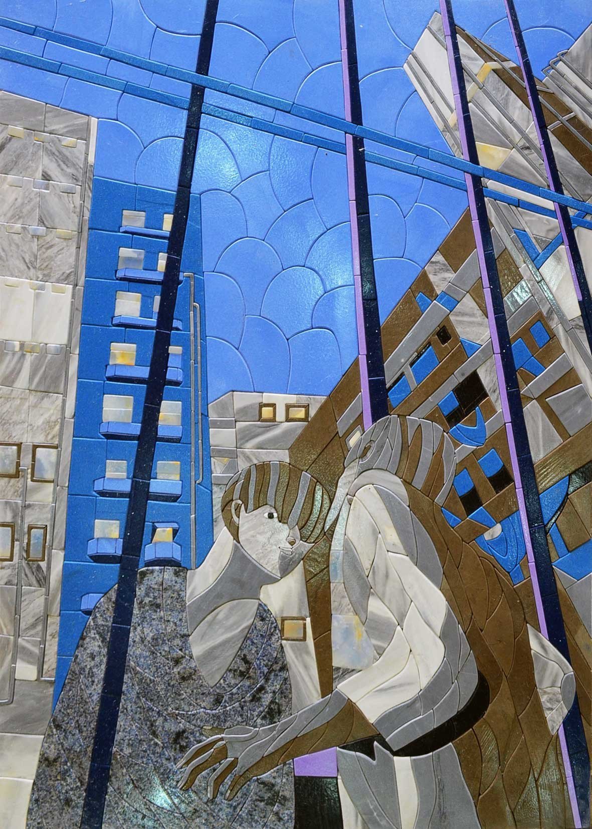 The Reflecting Petal Stone Art Mosaic