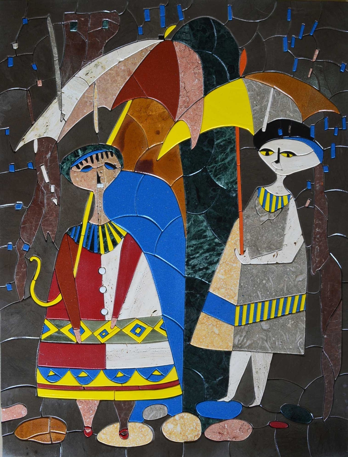 Evelyn Ackerman Rain" - Mosaic Reproduction "