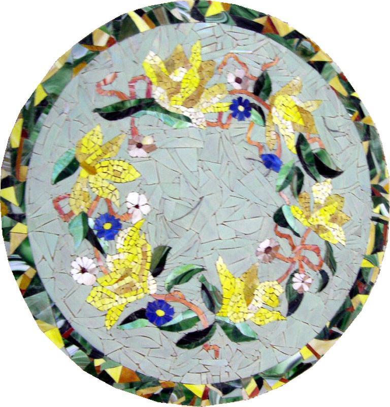Floral Medallion Mosaic Artwork - Florallo