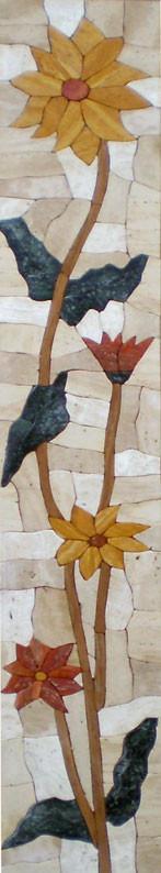 The Yellow Daisy Stone Art Mosaic