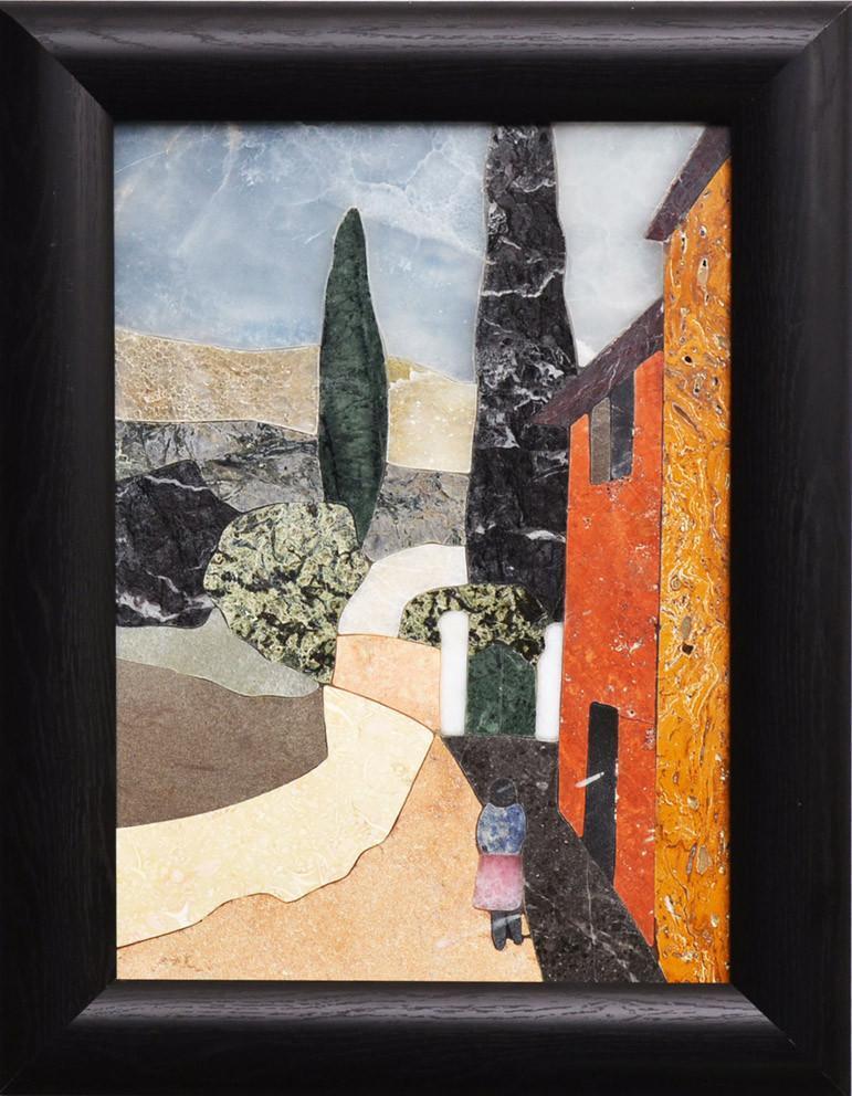 Framed Pietra Dura Stone Art Mosaic