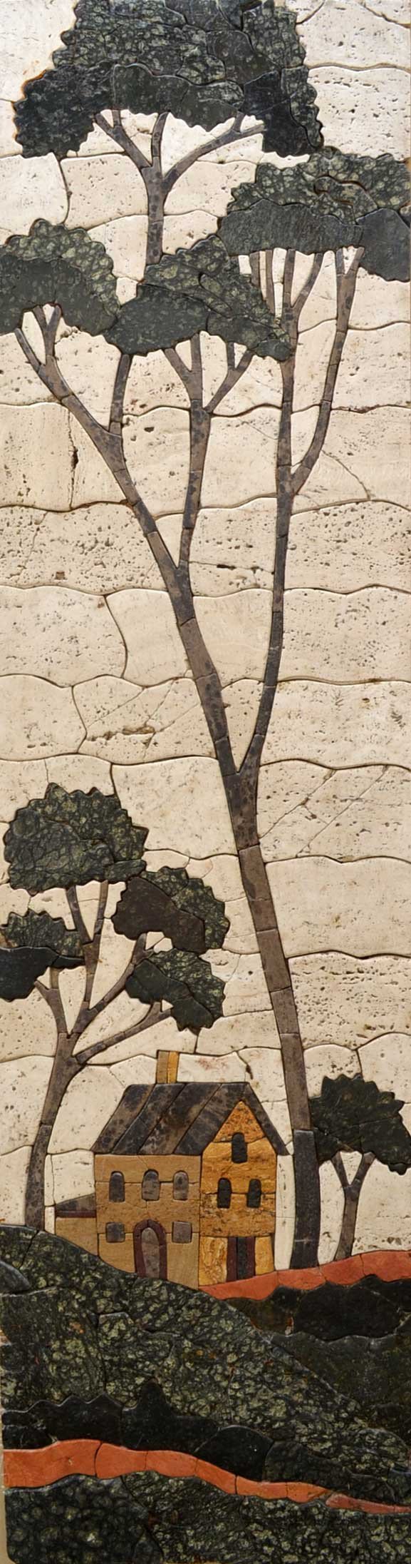 Mosaic Marble Art - House In The Woods