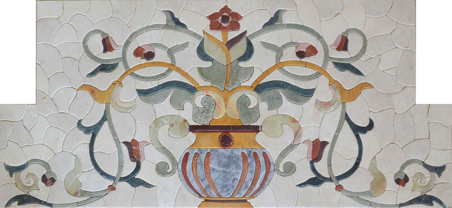 Mosaic Kitchen Backsplash - The Floral