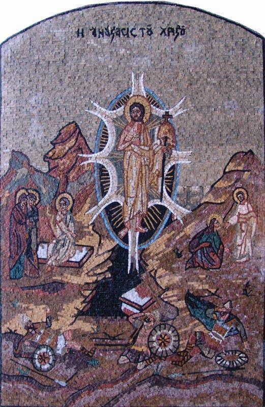 Resurrection Of Jesus Mosaic Mural