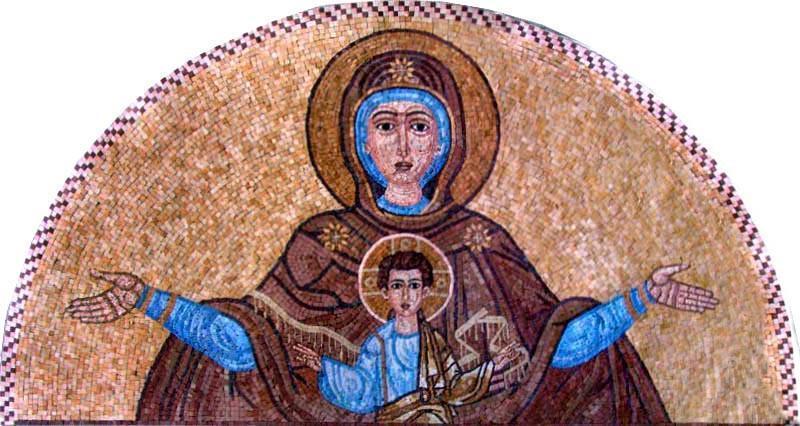 Semi-Circular Mary Icon Mosaic
