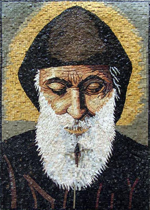 Saint Charbel Icon Mosaic