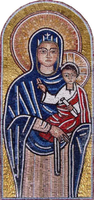 Mosaic Reproduction of a Religious Mosaic Iconography