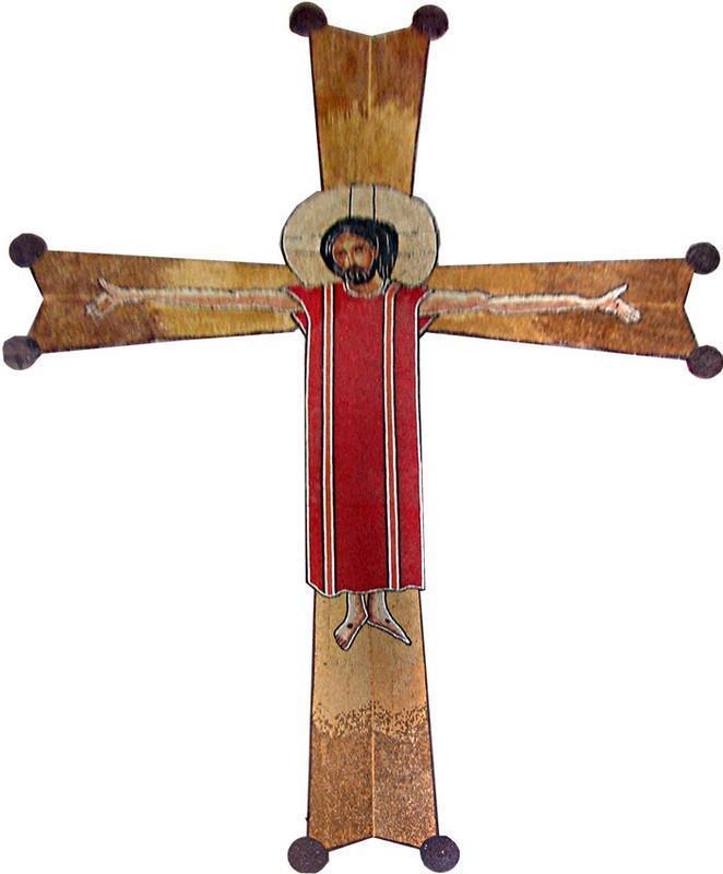 Jesus Christ Cross Marble Mosaic Mural