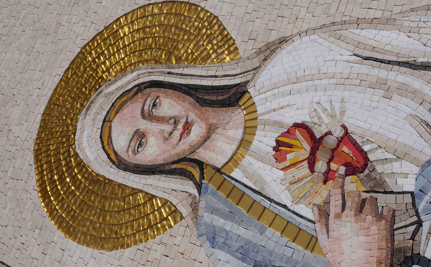 Virgin Mary & the Sacred Heart of Jesus - Mosaic Art