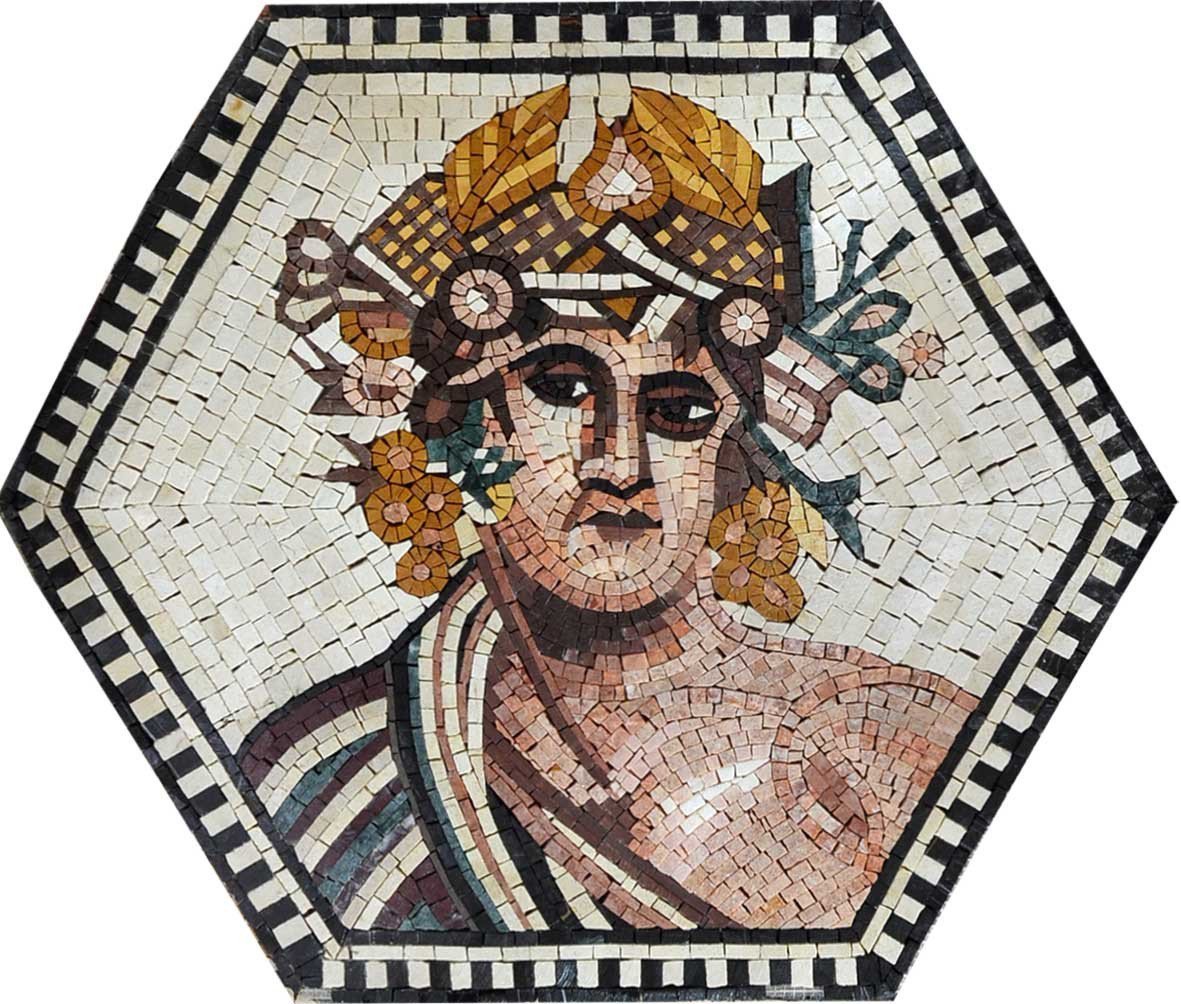 Ancient Greek Portrait Reproduced with Mosaics