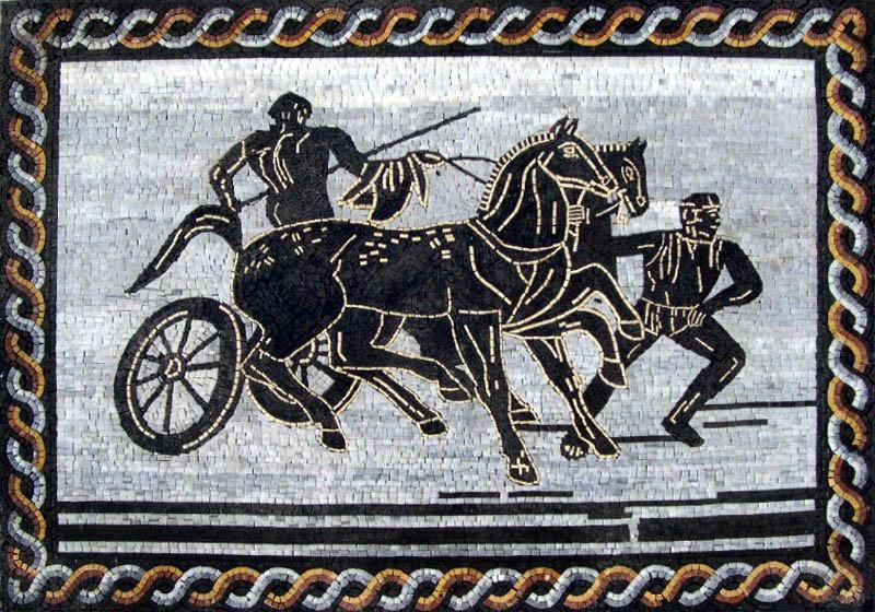 Ancient Greek Scene Mosaic