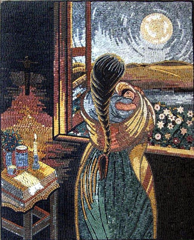 Mosaic Reproduction - Mother and Child