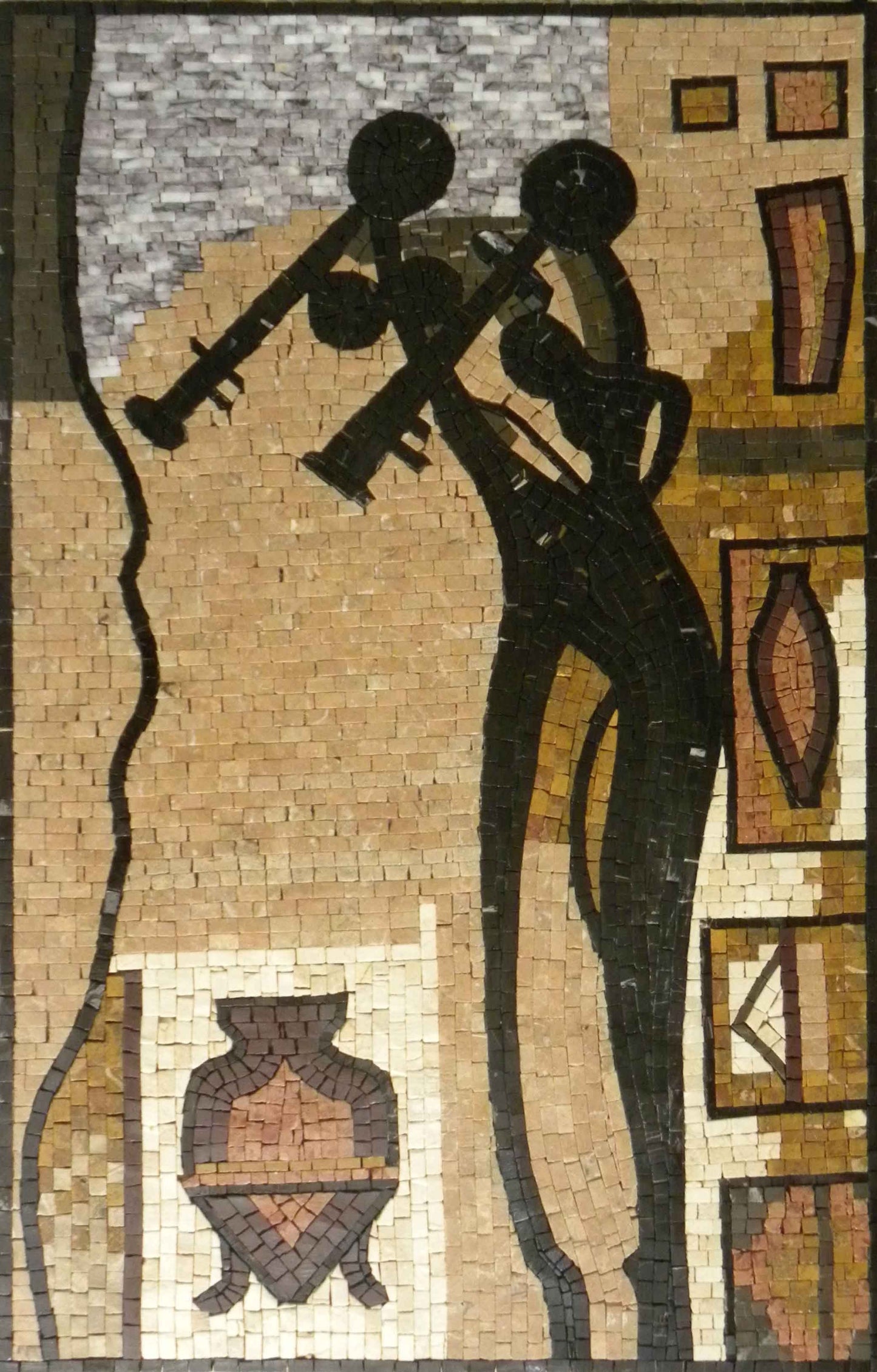 Modern Art Mosaic - Silhouette in the dark