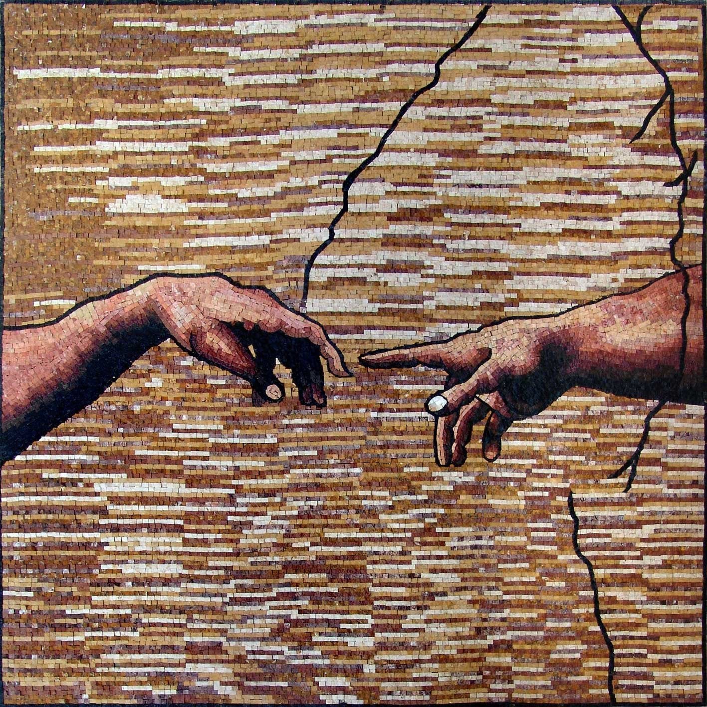 Michelangelo Creation" - Mosaic Art Reproduction "