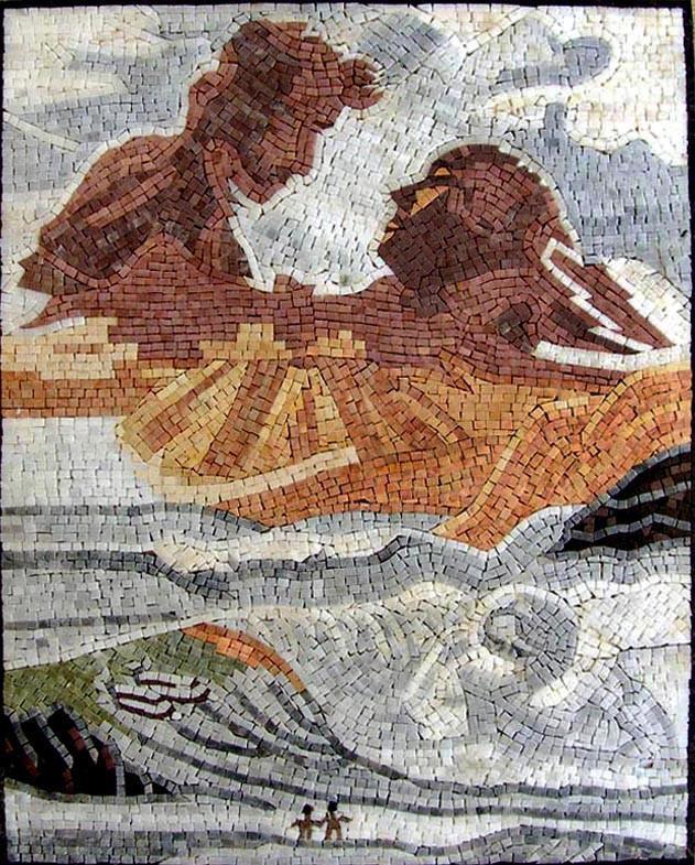 Silhouettes the Dunes of the Desert Mosaic