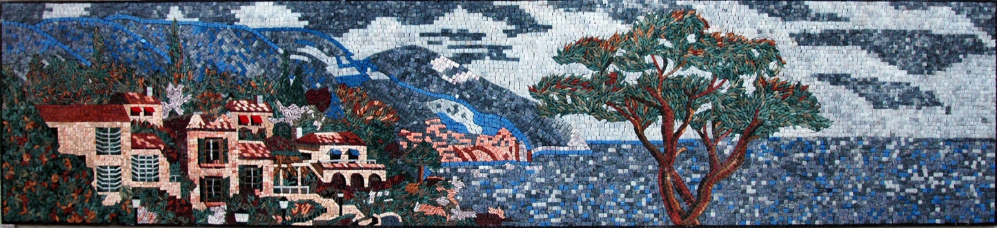 Natural scene stone mosaic