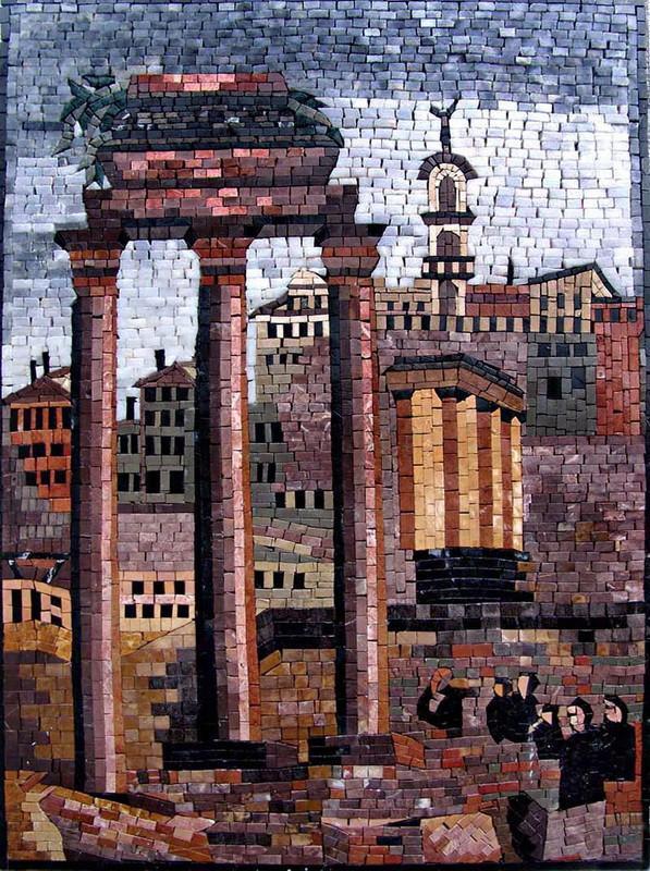 Archaeological Site in a Mosaic Mural