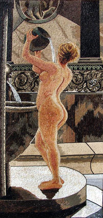 John Reinhard Bathing" - Mosaic Reproduction"