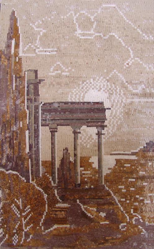 Custom Mosaic Art - Pompeii Roman Ruins