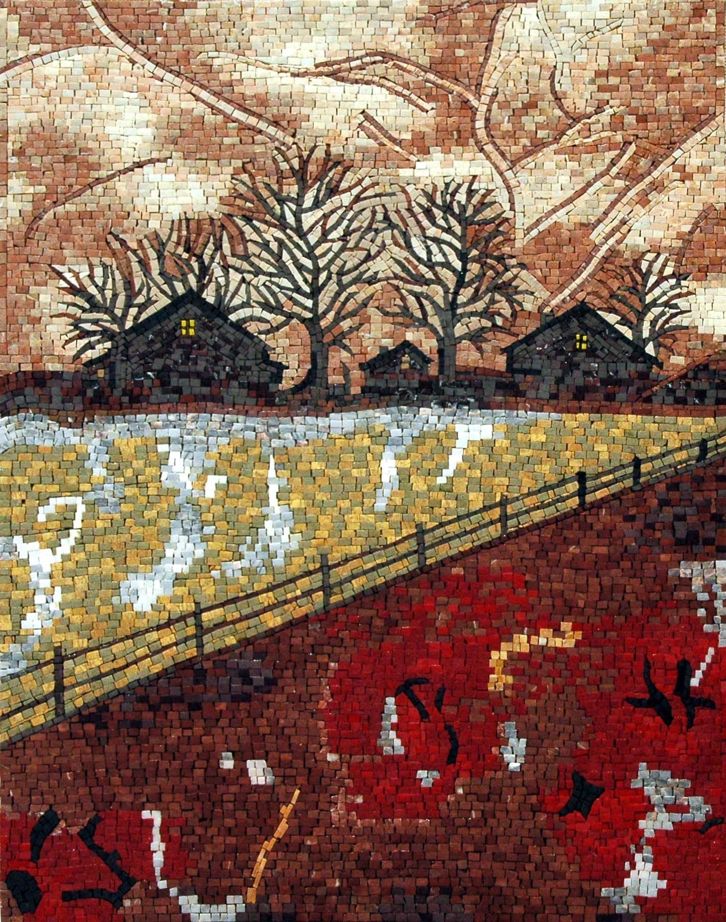 Expressionistic Mosaic Scene - Valley