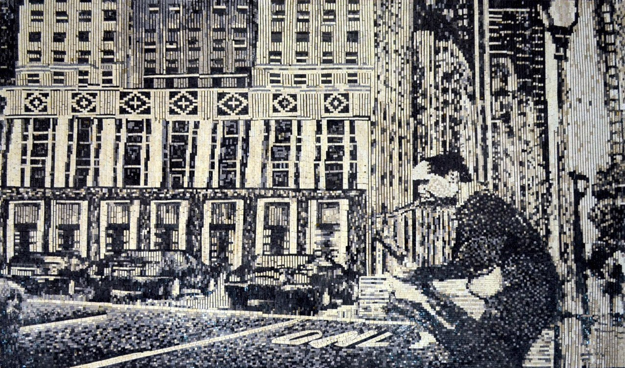 City Art Day Life View Mosaic Marble