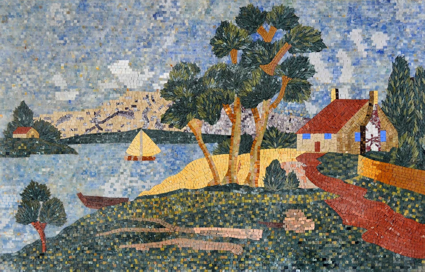 Landscape of beach house Mosaic