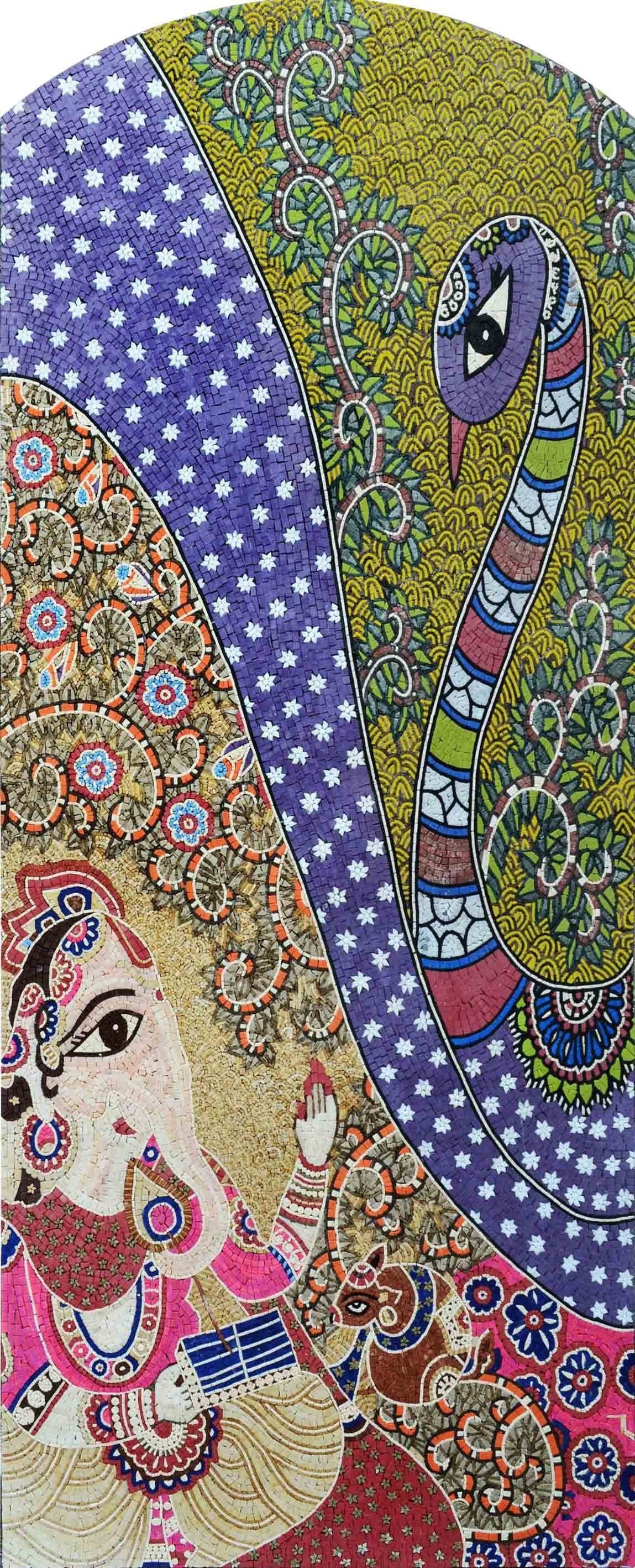 Indian Design Mosaic Marble Handmade Artwork