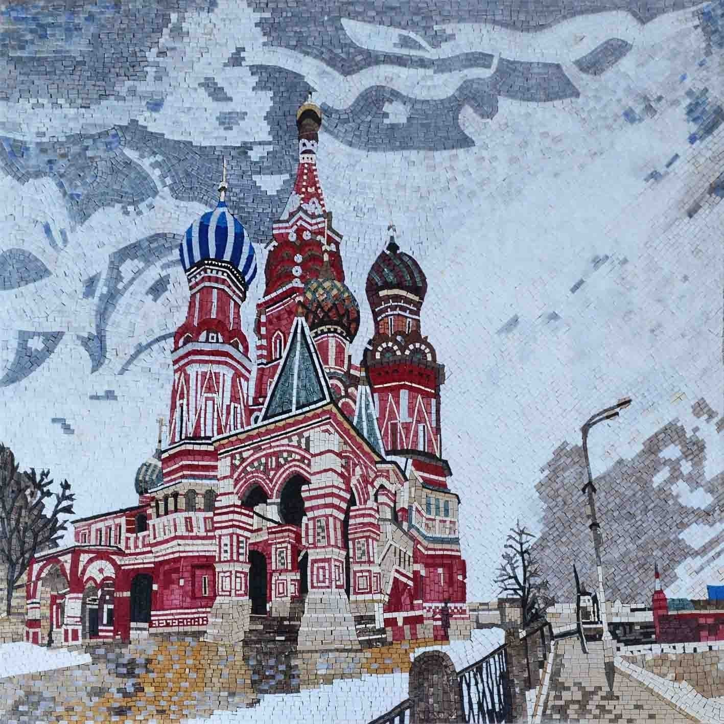 Saint Basil Cathedral in Moscow Christian Art Mosaic