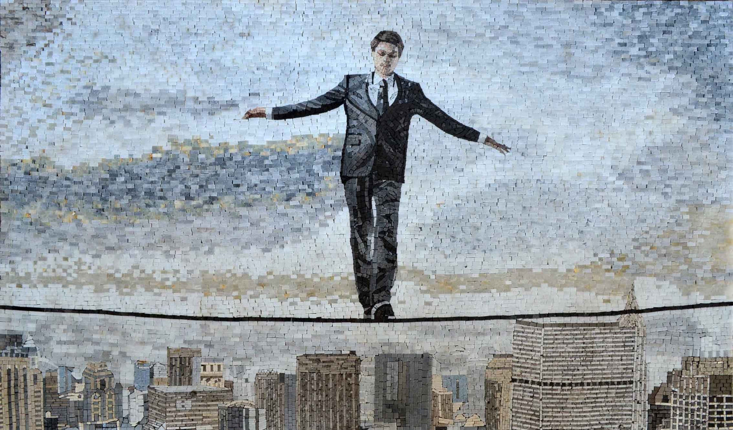 Life Of Balance Marble Mosaic Art Wall