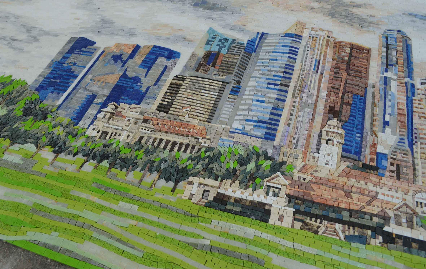 Mosaic Art - Singapore Skyline